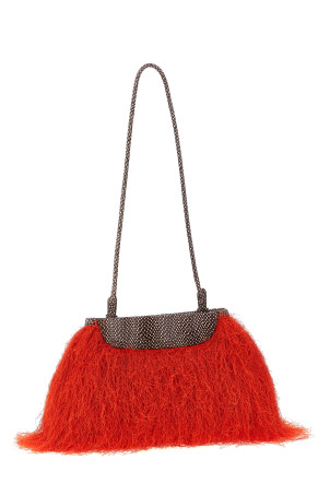 Fringed clutch Red