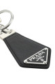Black leather key ring Black PRADA (2PP041053)