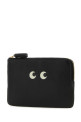 Black leather Loose Pocket Eyes pouch Black ANYA HINDMARCH (5050925193634)
