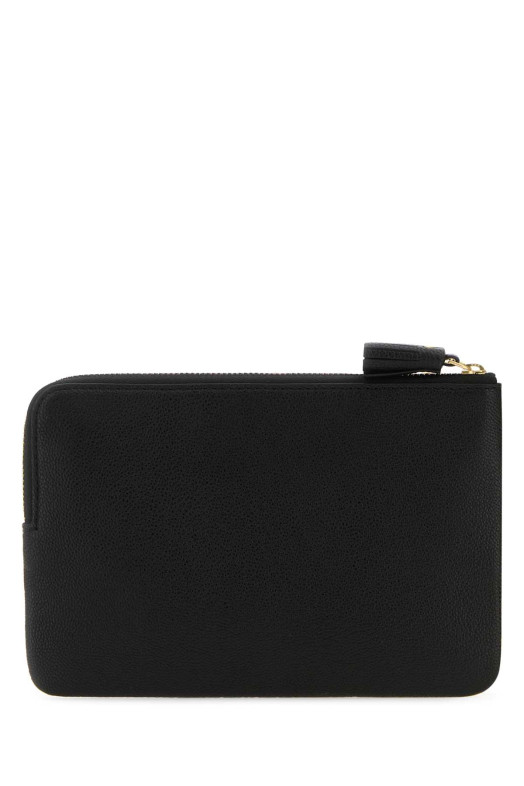 Black leather Loose Pocket Eyes pouch Black ANYA HINDMARCH (5050925193634)