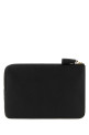 Black leather Loose Pocket Eyes pouch Black ANYA HINDMARCH (5050925193634)
