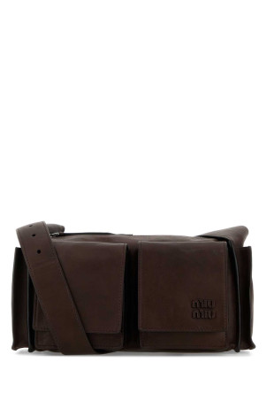 Dark brown nappa leather Utilitaire crossbody bag MIU MIU (5BC205VPOO2G7Q)