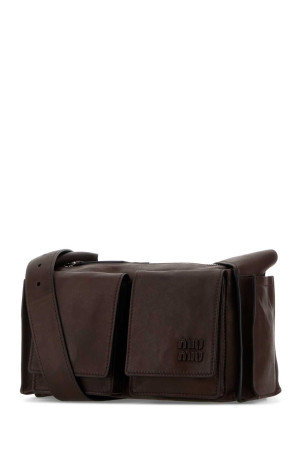 Dark brown nappa leather Utilitaire crossbody bag MIU MIU (5BC205VPOO2G7Q)