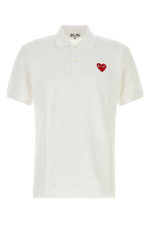 White piquet polo shirt White COMME DES GARCONS PLAY (AXT006051)