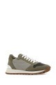 Dove grey suede and fabric sneakers BRUNELLO CUCINELLI (MZ47G1960)