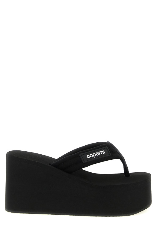 Сандалии «Branded Wedge» черного цвета COPSH09440BLA