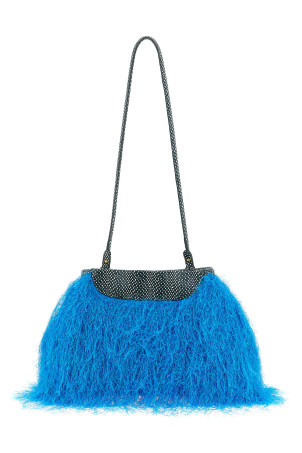 Клатч з бахромою, СИНІЙ DRIES VAN NOTEN  2610115673038503