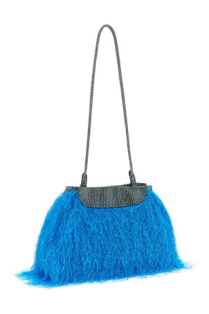 Клатч з бахромою, СИНІЙ DRIES VAN NOTEN  2610115673038503