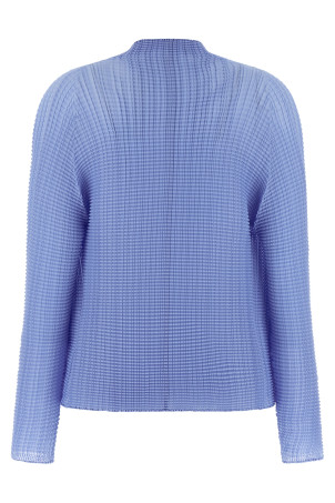 'Wooly Pleats-66' cardigan BLUE