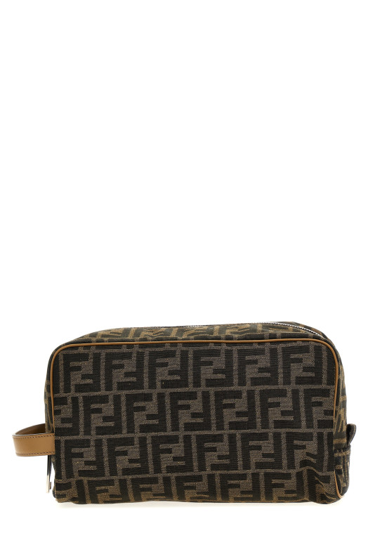 'FF' wash bag Brown