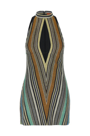 Lamé viscose dress Multicolor
