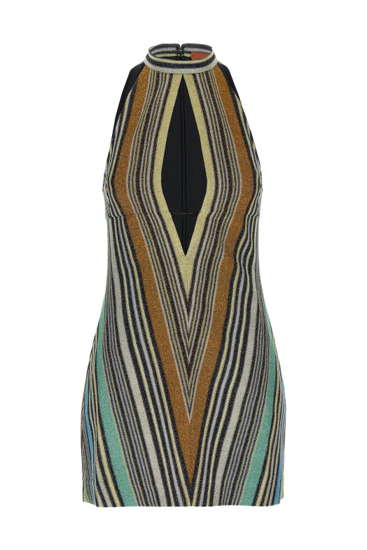 Lamé viscose dress Multicolor