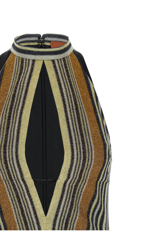 Lamé viscose dress Multicolor