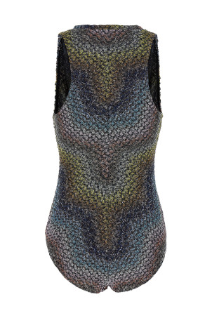 Zigzag one-piece swimsuit Multicolor