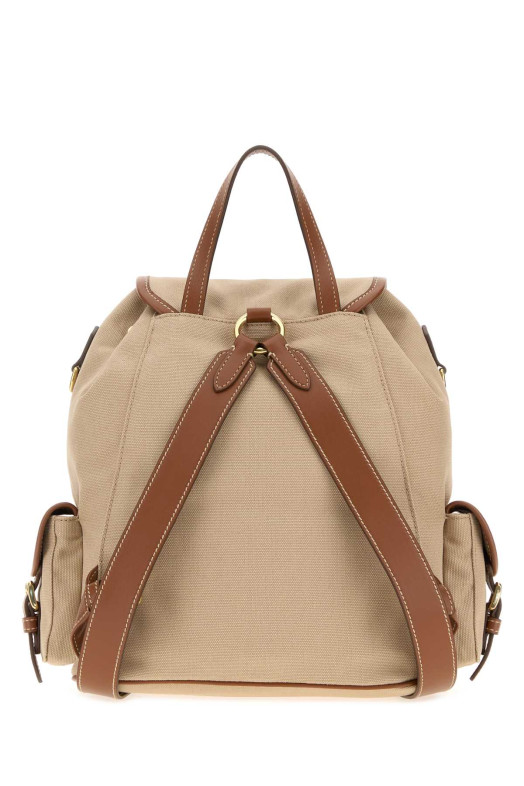 Бежевый рюкзак из канваса MIU MIU (5BZ042VOOM2IBQ)