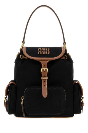 Black canvas backpack MIU MIU (5BZ043VOOM2IBQ)