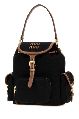 Black canvas backpack MIU MIU (5BZ043VOOM2IBQ)