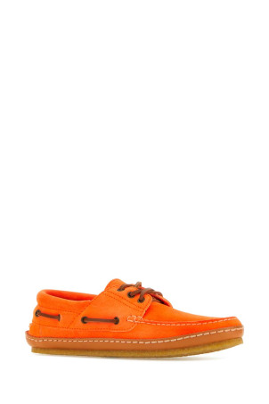 Fluo orange suede Ashe loafers SAINT LAURENT (731749AABQZ)