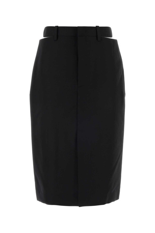 Чорна спідниця з вовняної суміші JIL SANDER (J03MA0287J40330)