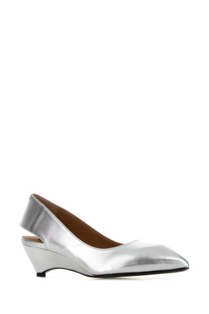 Silver leather pumps JIL SANDER (J16WN0001P4565)