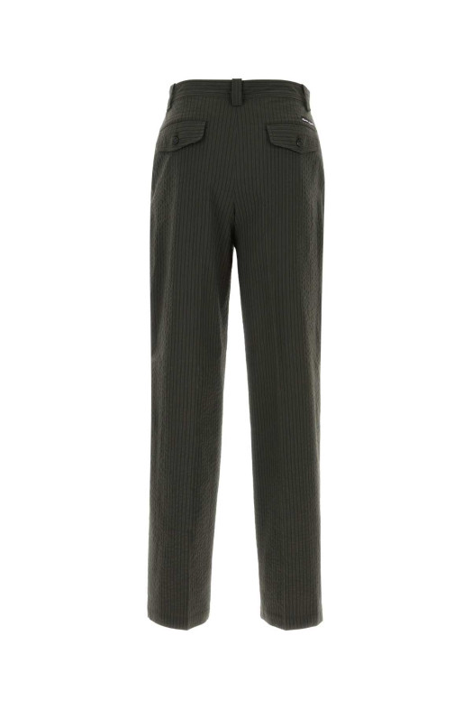 Брюки из смесовой ткани с вышивкой MAISON KITSUNE (OM01112WC5032)