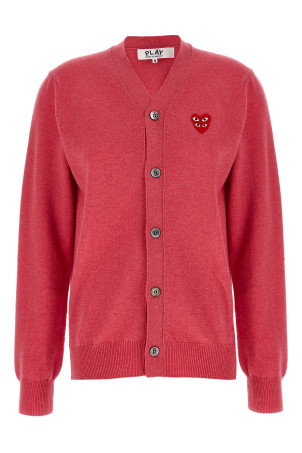 'Double Red Emblem' cardigan Pink