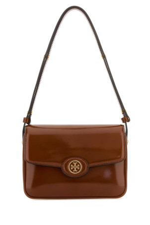 Caramel leather Robinson shoulder bag TORY BURCH (143122)