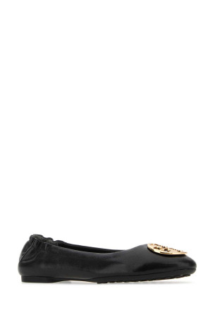 Black leather Claire ballerinas TORY BURCH (147379)