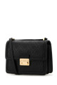 Black leather shoulder bag TORY BURCH (160210)