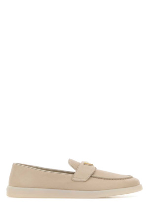 Лоферы из замши песочного цвета PRADA (1D222NFB025037)