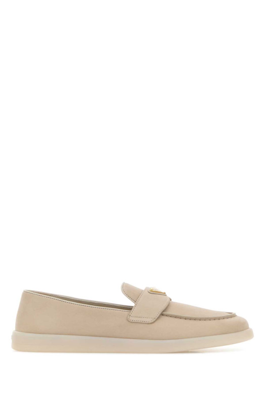 Лоферы из замши песочного цвета PRADA (1D222NFB025037)