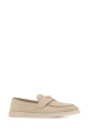 Лоферы из замши песочного цвета PRADA (1D222NFB025037)