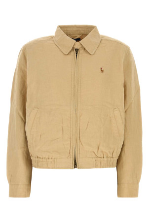 Beige linen bomber jacket POLO RALPH LAUREN (211938915)