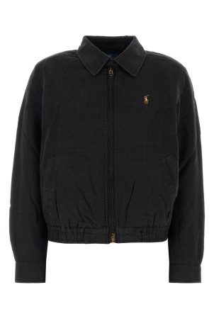 Black linen bomber jacket Gray POLO RALPH LAUREN (211938915)