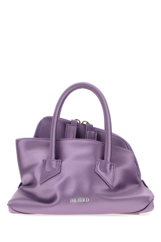 Lilac satin mini La Passeggiata handbag Black THE ATTICO (260WAH00063PCA001AA)