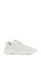 Кроссовки из белой кожи наппа, черные, PRADA (4E3400FG000038)