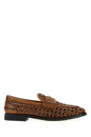Коричневі шкіряні лофери MIU MIU (5D683EF0153ZN7)