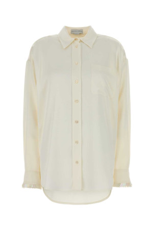 White satin oversize shirt STELLA McCARTNEY (6202003FU302)