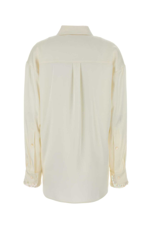 Біла атласна сорочка оверсайз STELLA McCARTNEY (6202003FU302)