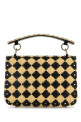 Two-tone raffia medium Rockstud Spike handbag VALENTINO GARAVANI (6W2B0122QUN)
