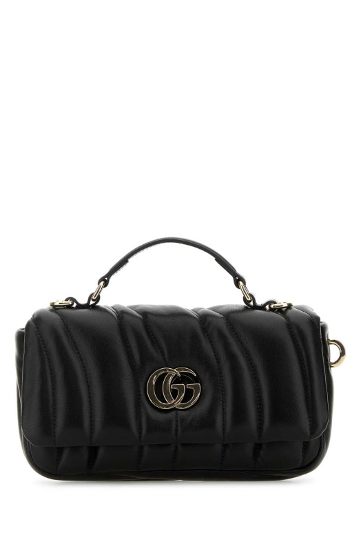 Black leather GG Milano handbag Black GUCCI (806017AAD71)