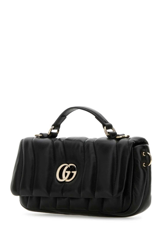 Black leather GG Milano handbag Black GUCCI (806017AAD71)