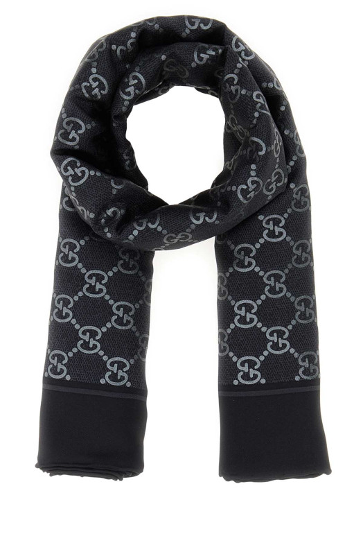 Шовковий хустку з принтом GUCCI (8122513G001)