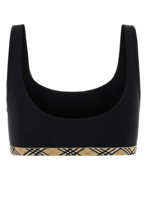 Black stretch nylon bikini top Black BURBERRY (8126404)