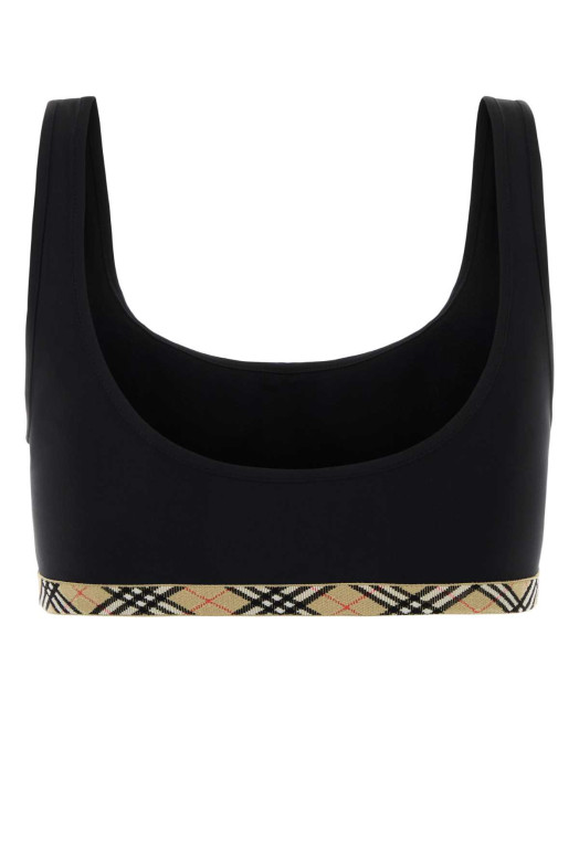 Black stretch nylon bikini top Black BURBERRY (8126404)
