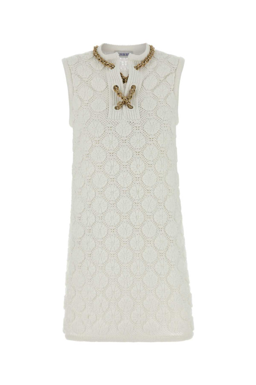 Біле еластичне в'язане сукня BURBERRY (8126501)