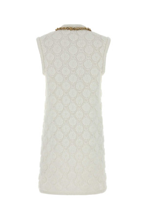White stretch crochet dress White BURBERRY (8126501)