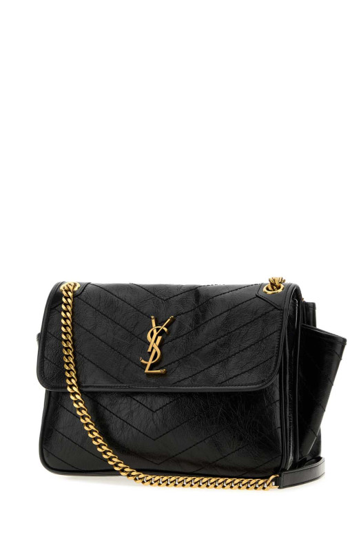 Black leather Niki shoulder bag Black SAINT LAURENT (8129430EN07)