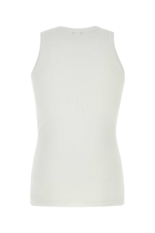 Біла майка з еластичної бавовни ALEXANDER MCQUEEN (815098QXAA9)