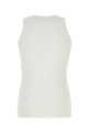 Біла майка з еластичної бавовни ALEXANDER MCQUEEN (815098QXAA9)